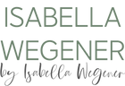 Logo der Hautexpertin Isabella Wegener in klarer, grüner Schrift auf schwarzem Hintergrund, Praxisstandort Obermeitingen.