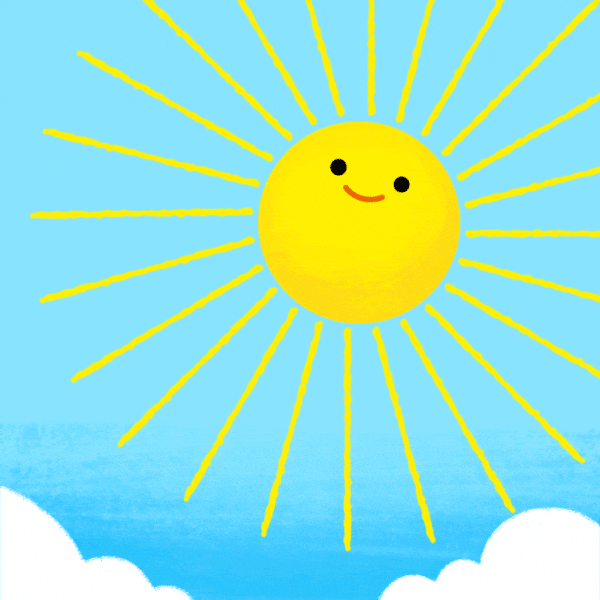 Cheerful summer sun shining brightly in a blue sky, symbolising July energy, warmth, positivity, abundance and the vibrant spirit of summer. 🌞✨🌿