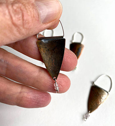 Thumbnail: Shield Collection -  Copper with semi-precious stone dangle
