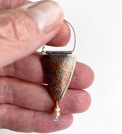 Thumbnail: Shield Collection -  Copper with semi-precious stone dangle