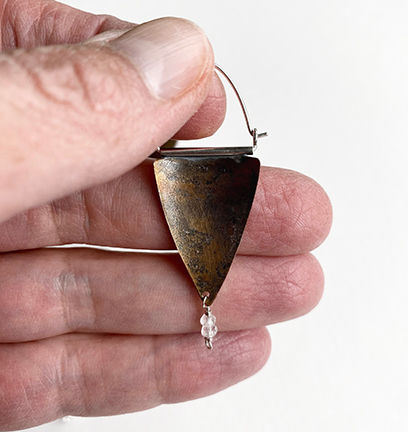 Thumbnail: Shield Collection -  Copper with semi-precious stone dangle