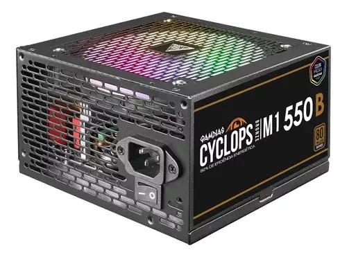 Miniatura: Fonte Gamer Gamdias Cyclops M1-550b Rgb 80 Plus Bronze Atx