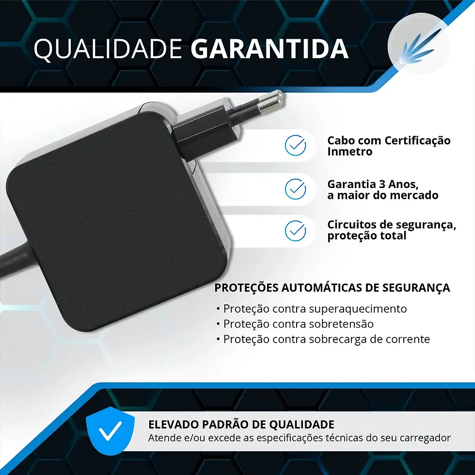 Thumbnail: Fonte Carregador para Notebook LENOVO BB20-LE20-F  20V 3.25A 65W 4.0mm -1.7mm