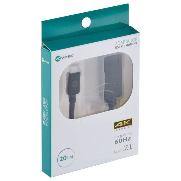 Adaptador Usb Tipo C X Hdmi 4K 20Cm Achdmi-20