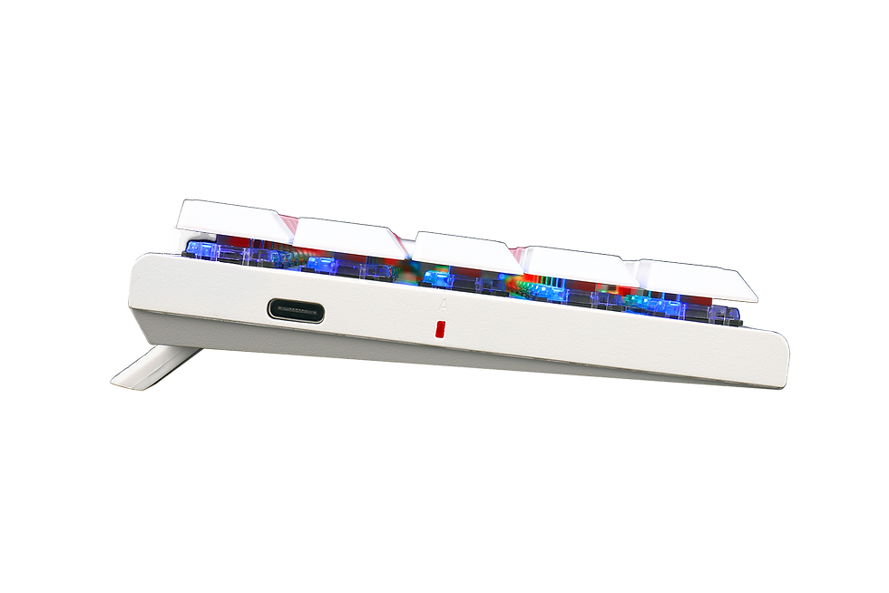 Miniatura: TECLADO MECANICO GAMER REDRAGON ANIVIA ROSA COM BRANCO RGB COM SWITCH MARROM ABN