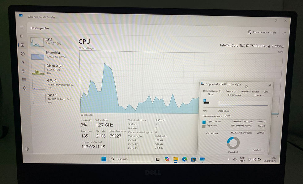 Thumbnail: Notebook Dell Inspiron 14 P74G i7 7ª 8GB 240GB NVIDIA