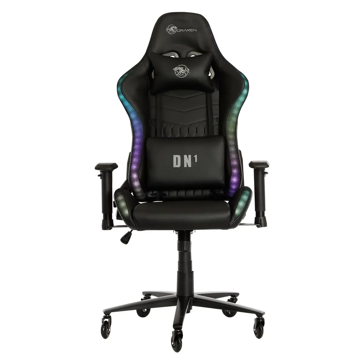 Cadeira Gamer Dn1 Rgb Preto Rodas De Silicone - Draxen