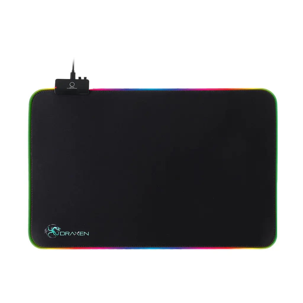 Mouse Pad Gamer DN41 300x450x4mm Preto RGB Mode DRAXEN