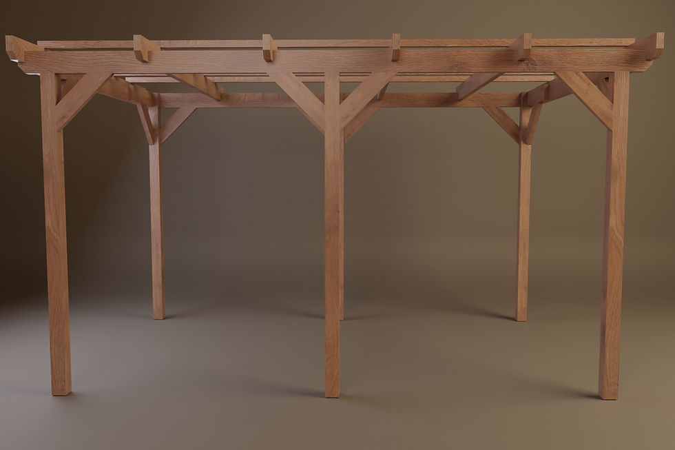 Thumbnail: UK Wooden Garden Pergola 2.5m x 4m Woodwork Plans