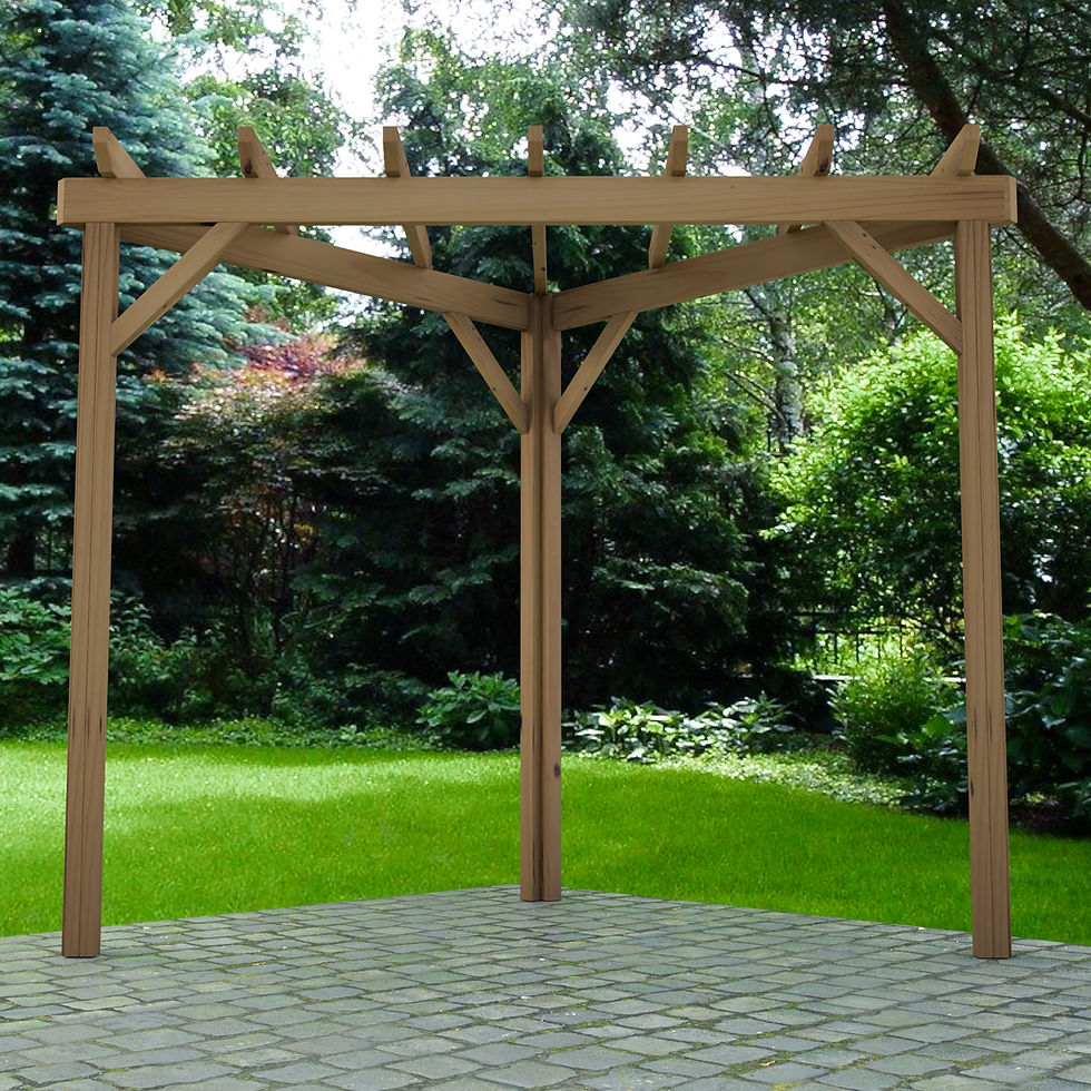 Thumbnail: UK Wooden Garden Corner Pergola 2.14 x 2.14m 7ft x 7ft Woodwork Plans