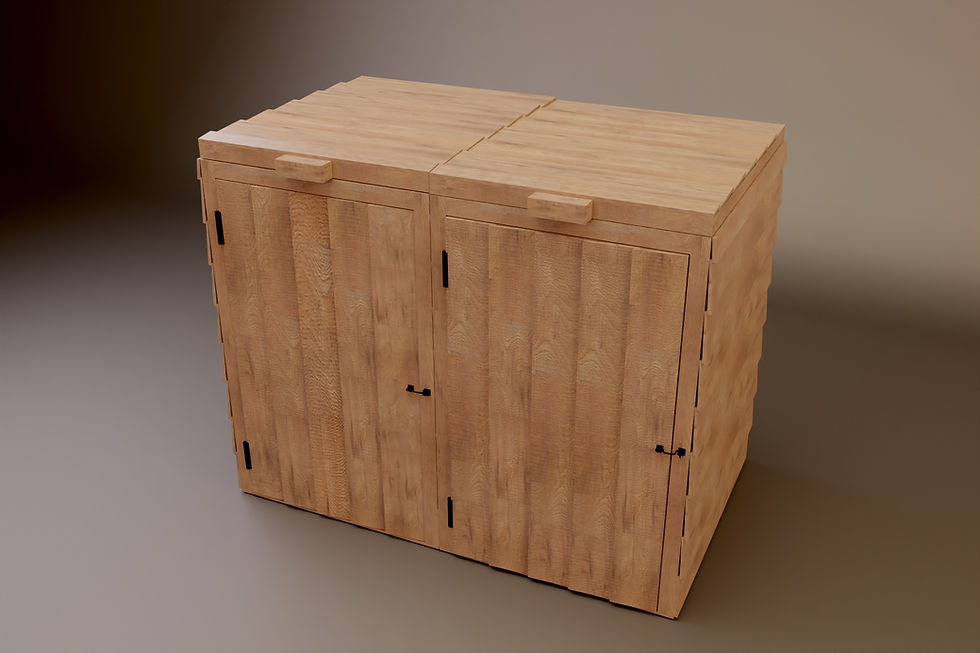 Thumbnail: UK Woodwork Plans for Single Double Triple Wheelie Store (Build Plans Only)