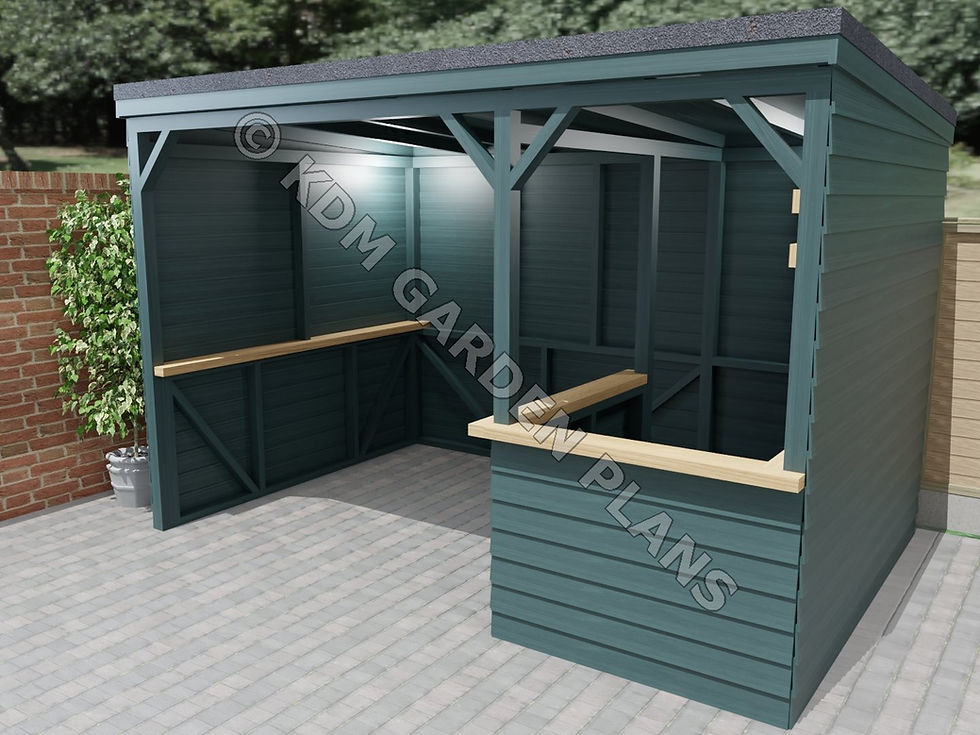 Thumbnail: US Home Garden Bar with Shelter 7'10 "x 11'10" Tiki Bar and Shelter