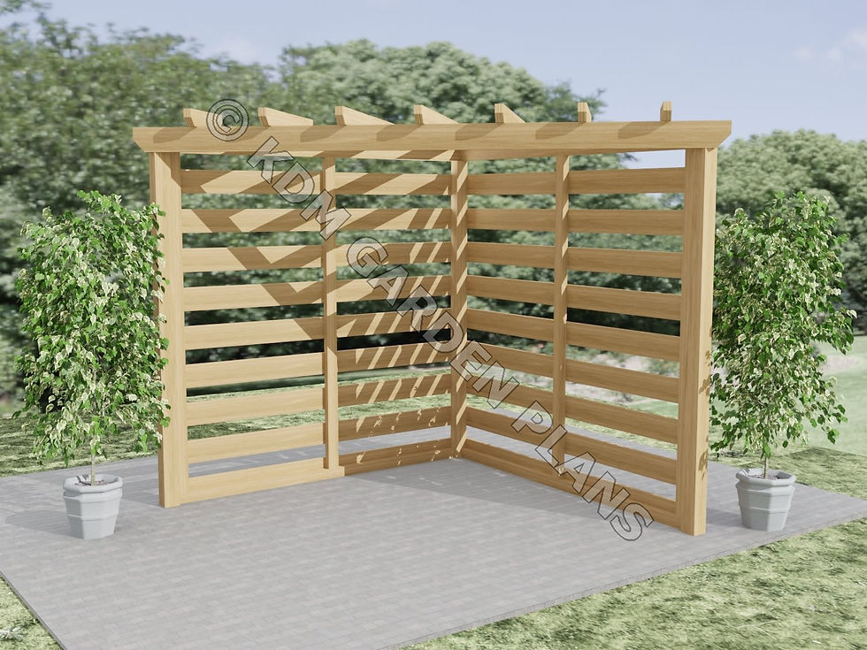 Thumbnail: UK Wooden Garden Corner Pergola 2.4m x2 .4m Woodwork Plans