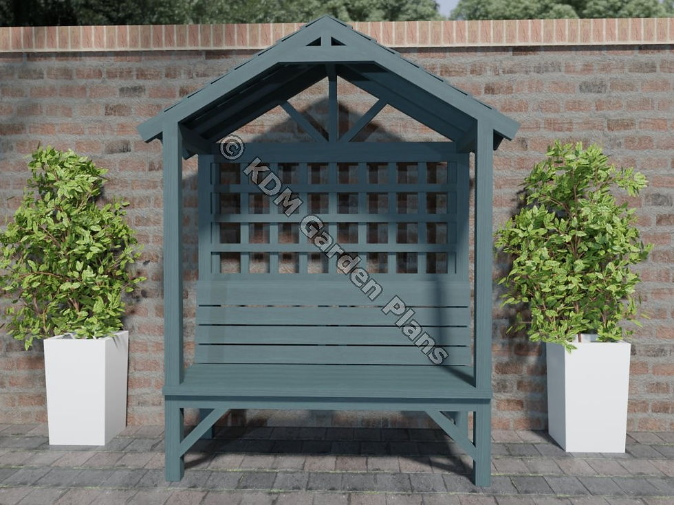 Thumbnail: UK Wooden Garden Arbour Seat 1.5m Build Plans Do It Yourself