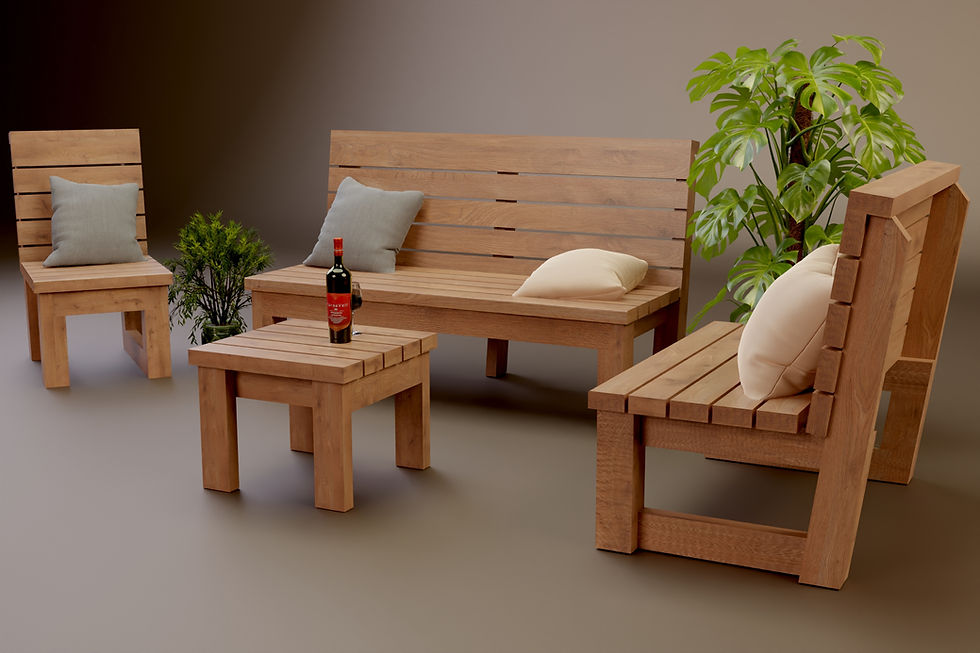 Thumbnail: UK Outdoor Garden Patio Woodwork Plans 1/2/3 Seat and Table
