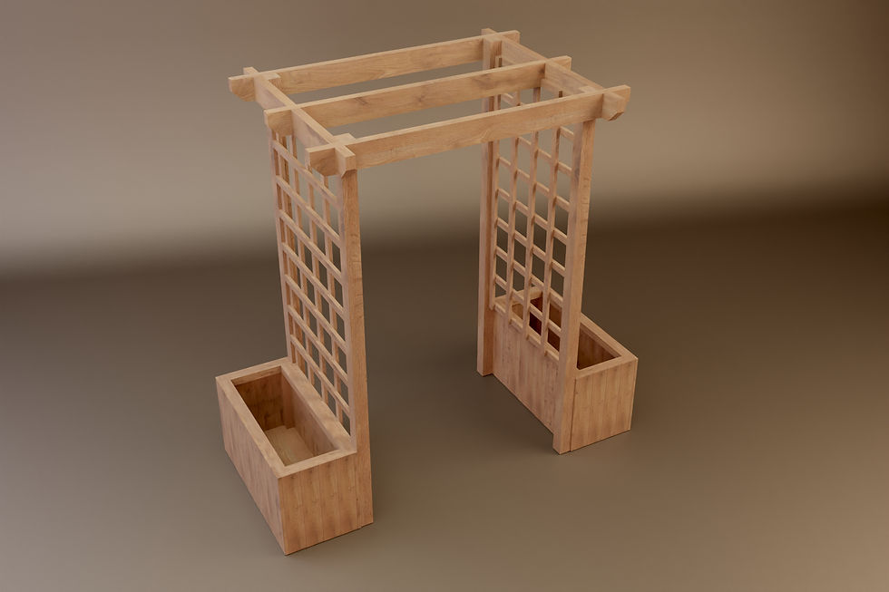 Thumbnail: UK Wooden Garden Arbour Planter 2.14m Woodwork Plans
