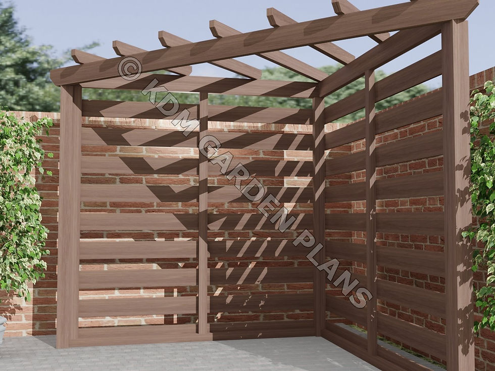 Thumbnail: UK Wooden Garden Corner Pergola 2.4m x2 .4m Woodwork Plans