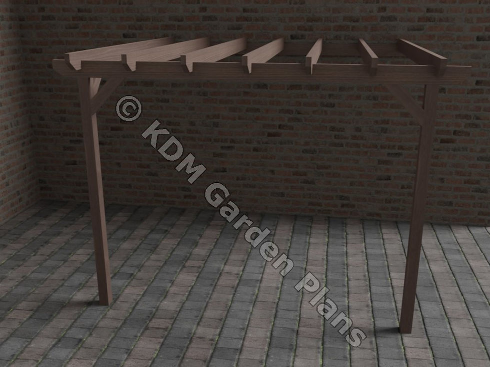 Thumbnail: UK Wooden Lean To Pergola 2.8m x 3m Woodwork Plans
