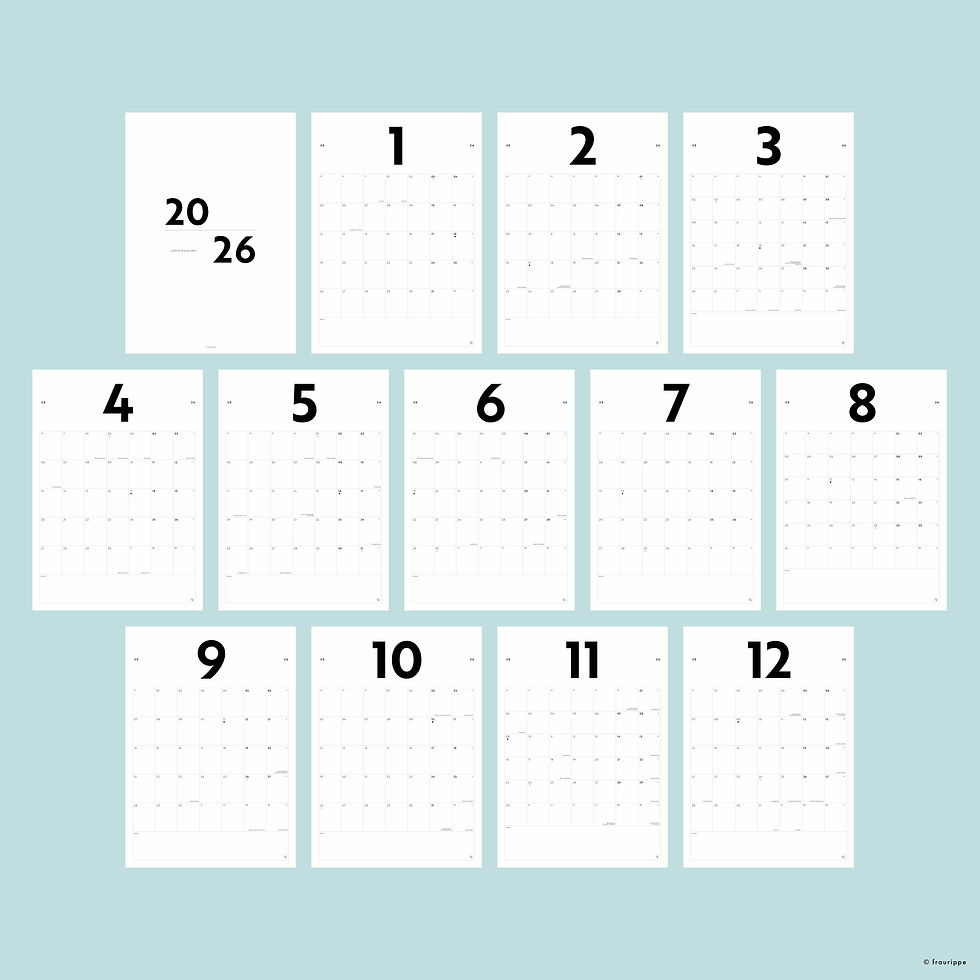 Miniaturbild: Monatskalender Nr. 07 / Din A3 / Personalisierbar