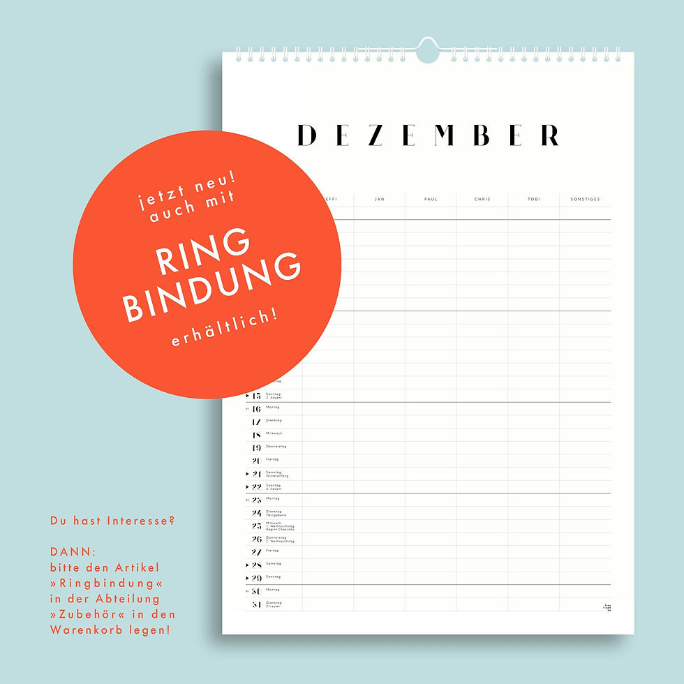 Miniaturbild: Familienplaner Nr. 01 / Din A3 / Personalisierbar