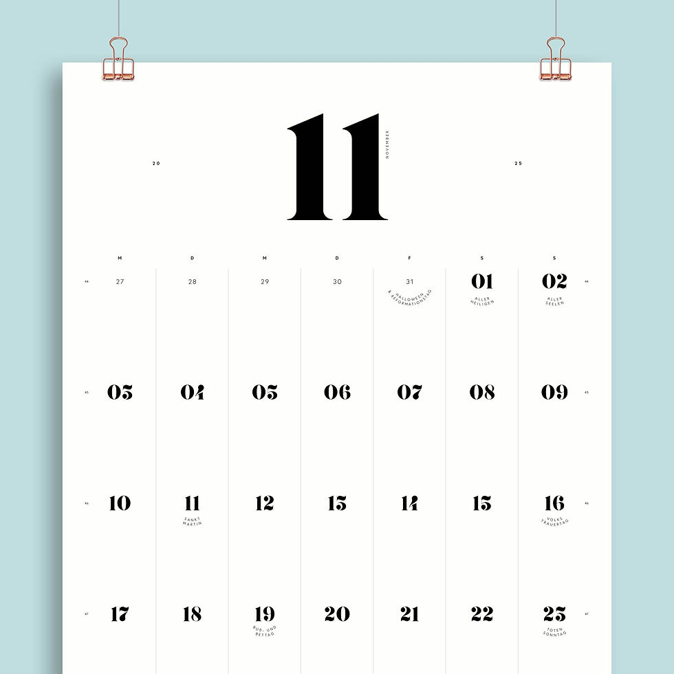 Miniaturbild: Monatskalender Nr. 06 / Din A3 / Personalisierbar
