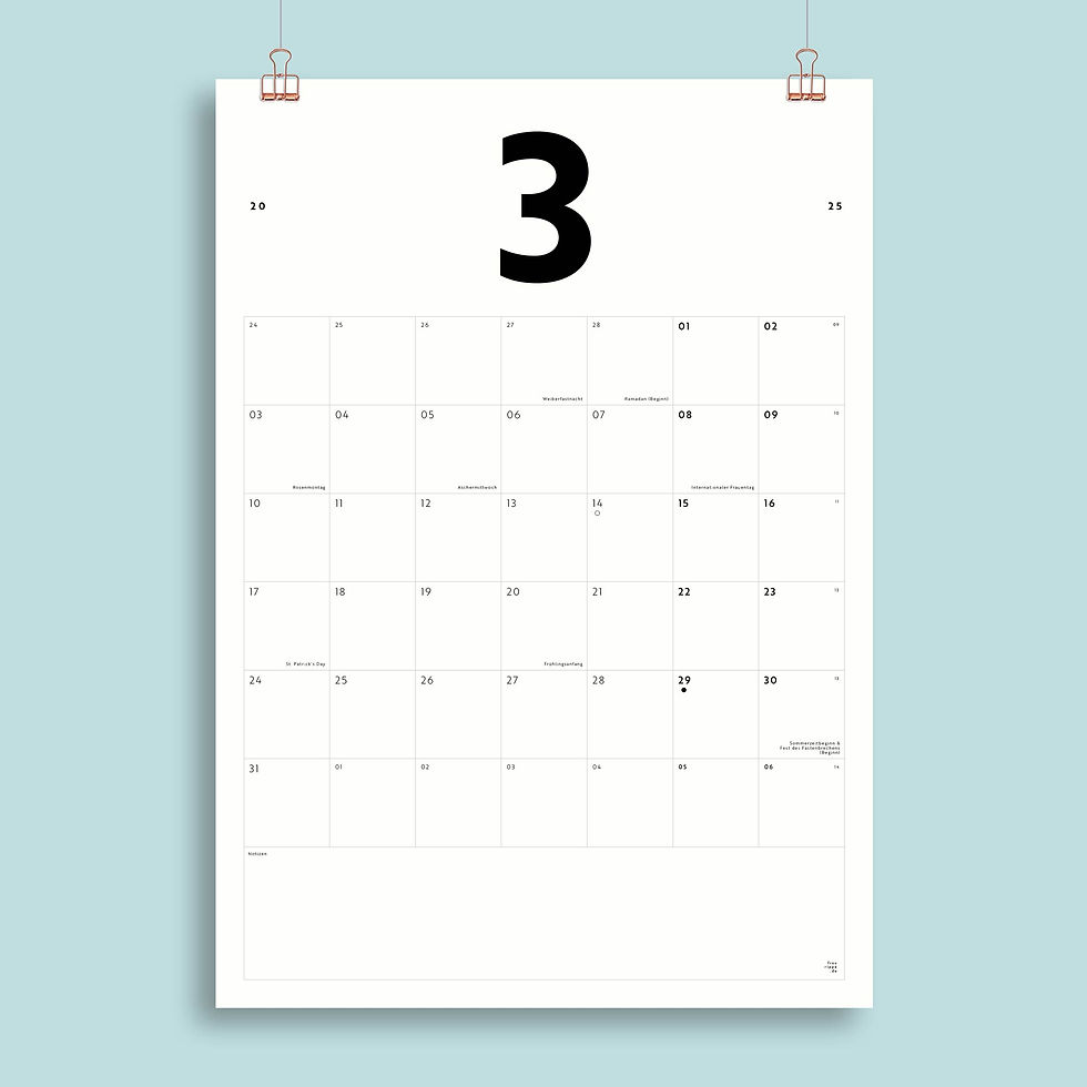Miniaturbild: Monatskalender Nr. 07 / Din A3 / Personalisierbar