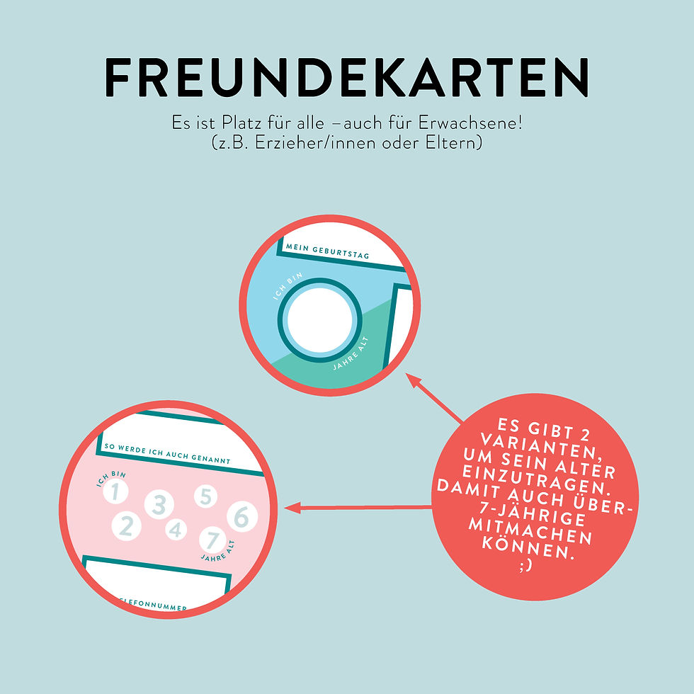 Miniaturbild: Freundekarten blau