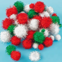 100 pompons de Noël