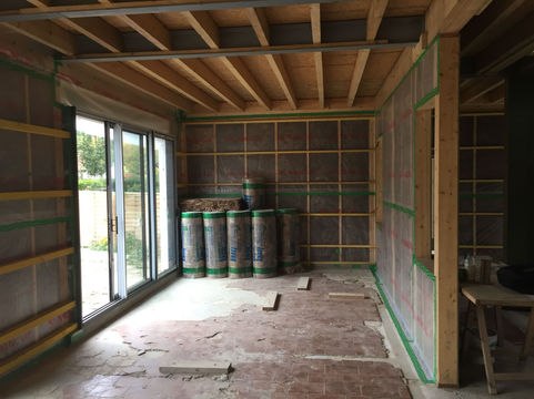 chantier construction maison en bois Louveciennes Yvelines