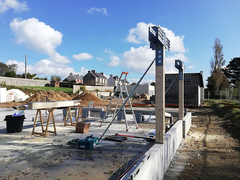 Réalisation des fondations de maisons en ossature bois