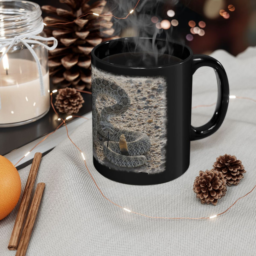 Thumbnail: Prairie Rattlesnake Black Mug