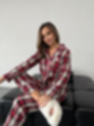 Cozy and classic women’s flannel plaid sleepwear set