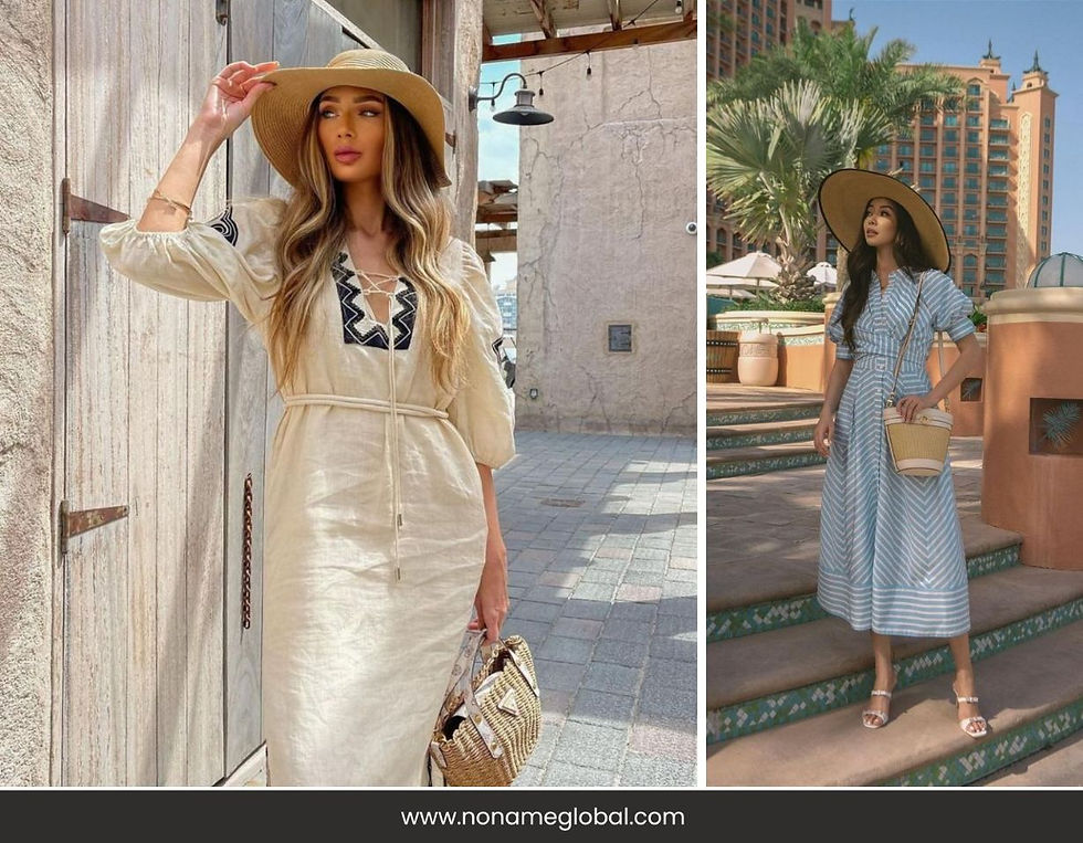 Material trend in the women dress in UAE