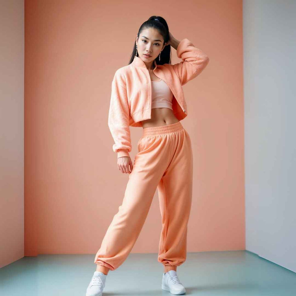 Women’s Full-Sleeve Flared Zippered and Cotton Poly Co-ord Set.