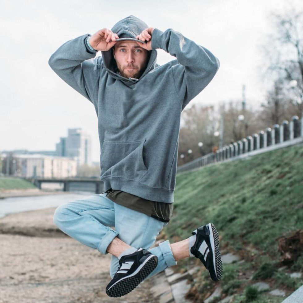 Thumbnail: Men's Oversized hoodie with kangaroo pocket - customizable