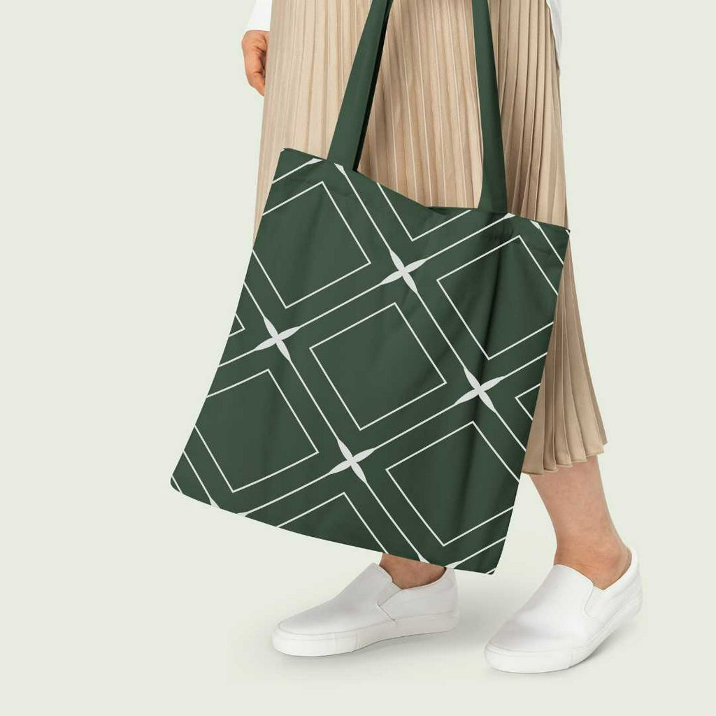 Sage Green Cotton Canvas Tote in Beautiful Digital Print. | Low MOQ | | Low MOQ