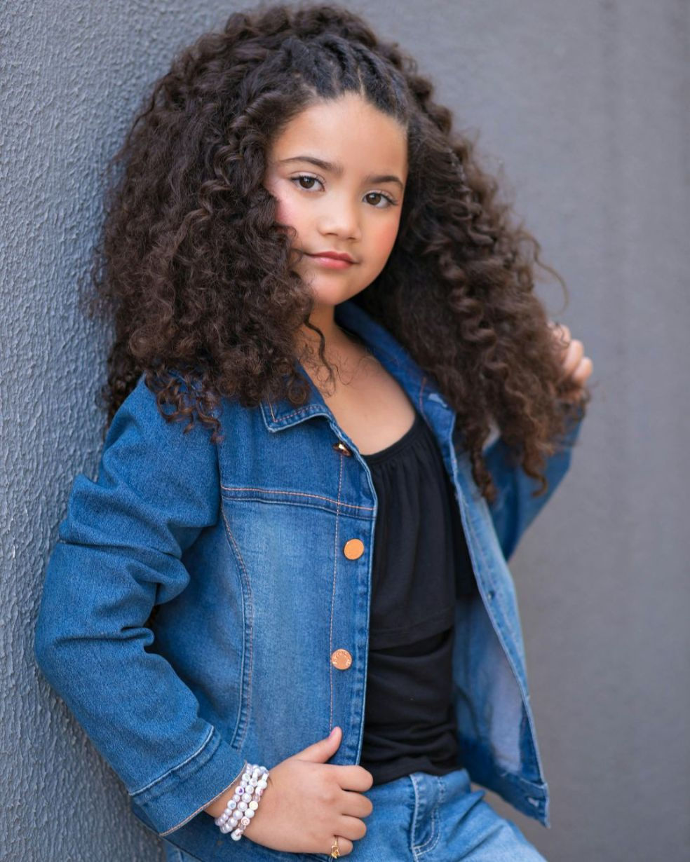 Girls’ Classic Washed Denim Jacket – Long Sleeve, Button-Down | Relaxed Fit