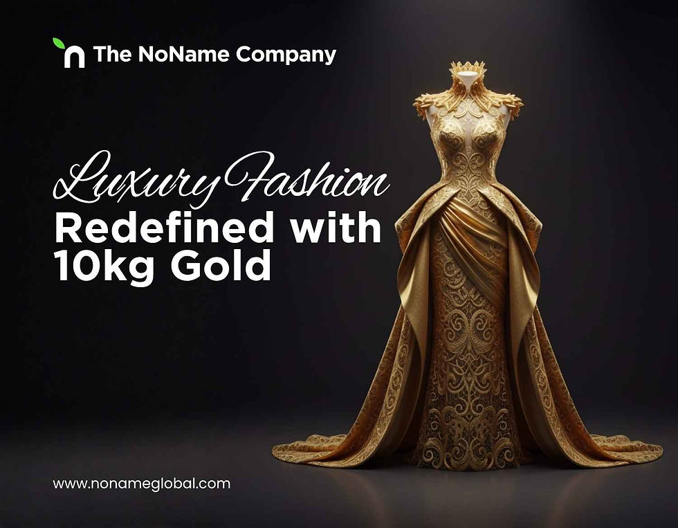 Luxury Fashion Redefined with 10kg Gold in a Dress
