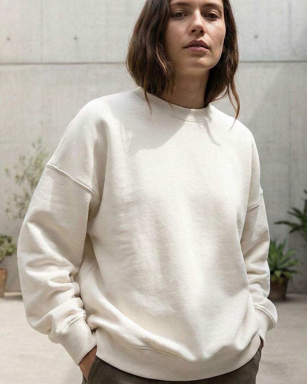 Lightweight Fleece Drop shoulder Sweatshirt