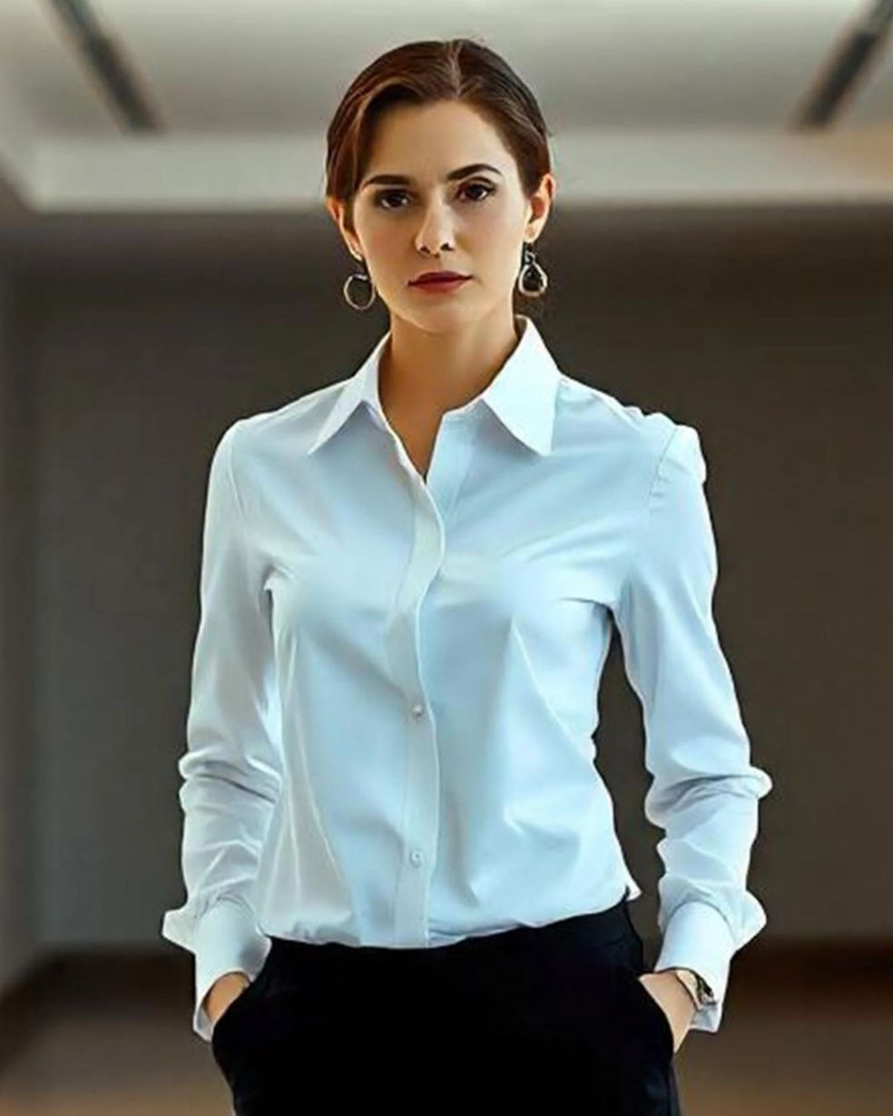 Small Batch White Button-Up Shirt for Clothing Brands | Private Label