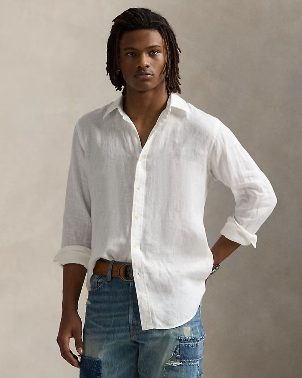 Thumbnail: Premium Men’s Casual Button-Down Linen Shirt