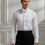 Thumbnail: Men's Premium Cotton-Linen Blend Tuxedo Shirt with Wingtip Collar & French Cuffs