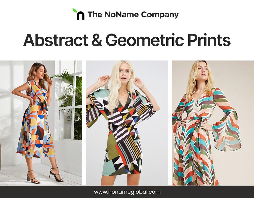 Abstract & Geometric Prints are the women dress trend in the USA