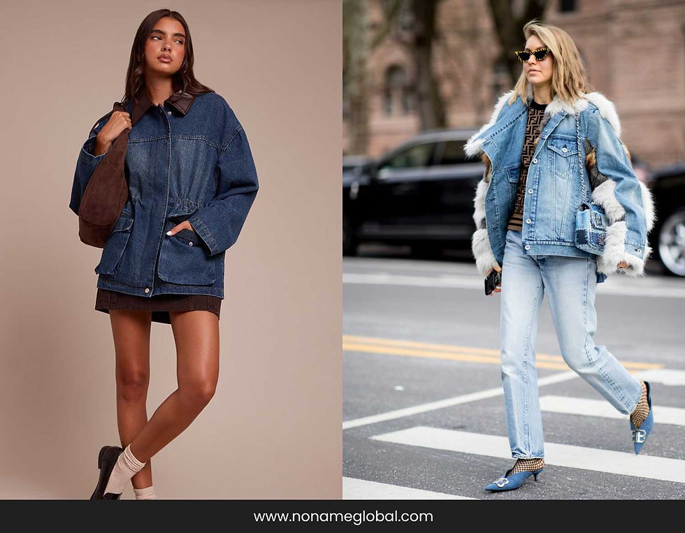 Layered denim jackets are Winter Fashion Trends in the UAE