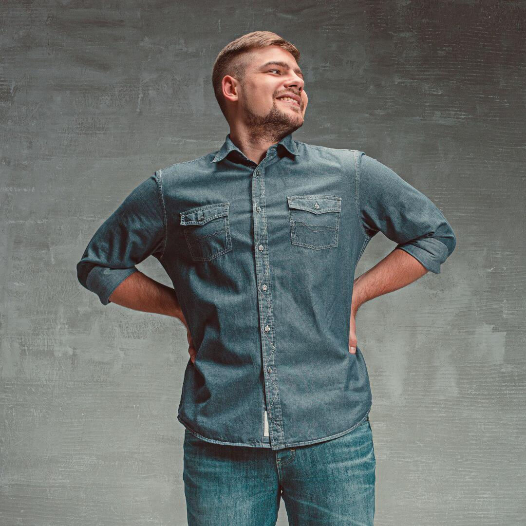 Men Faded Solid Regular Fit Acid Washed Cotton Casual Denim Shirt