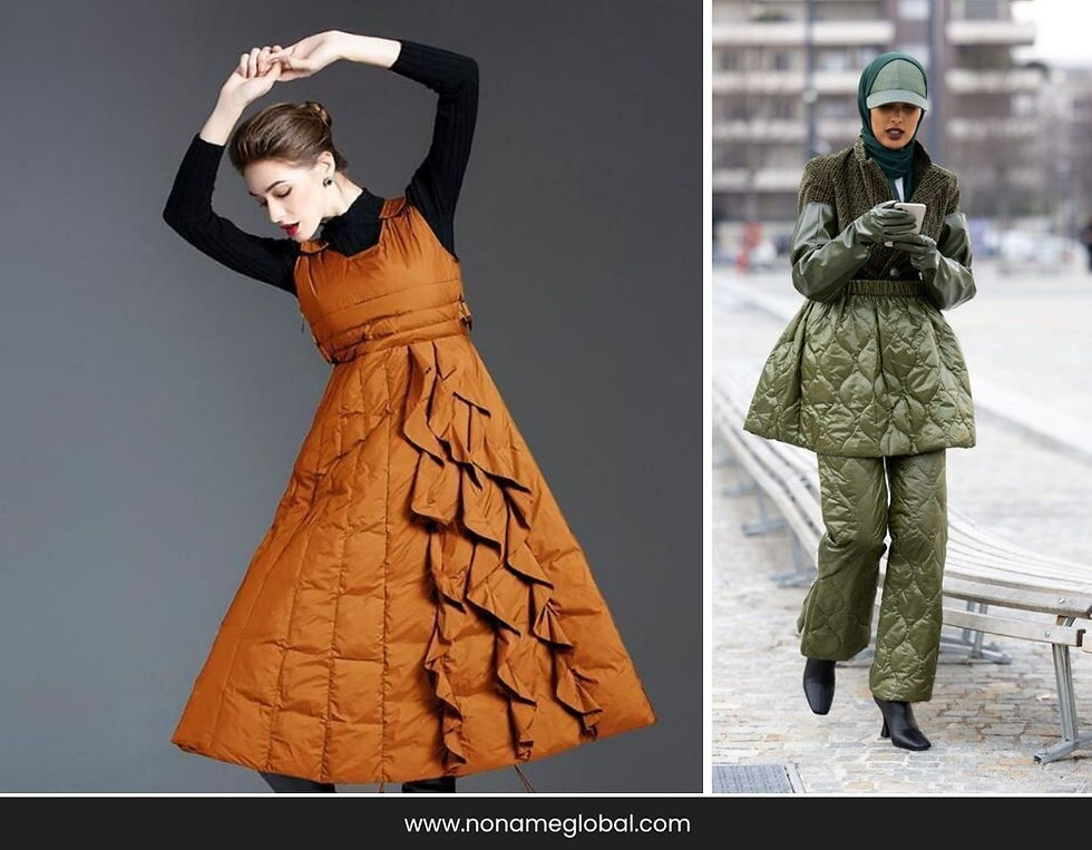 Quilted Puffer Dresses is a women dress trend in Canada