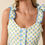Thumbnail: Women’s Cotton Printed Midi Dress with Shoulder Tie Strap and Front Button