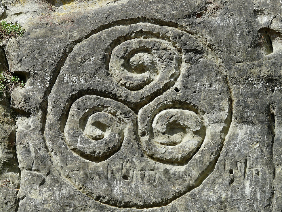 Triskelion art (celtic art) in stone