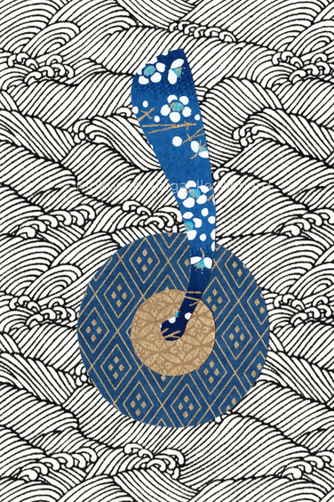"Takhori" Galactic inspired high vibration art. Japanese washi chiyogami paper art collage by Mokusho Abigaëlle Richard