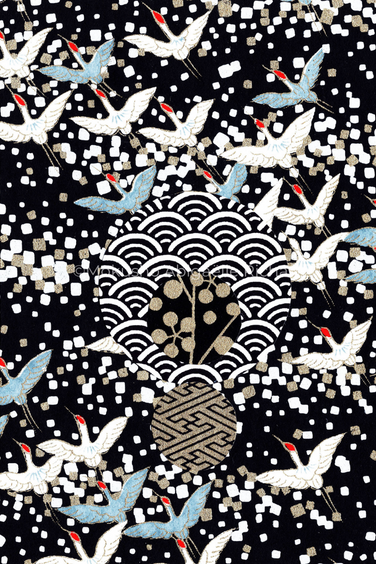 Zatrax digital download or printable wall art of a Japanese chiyogami paper art collage by Abigaëlle Mokusho